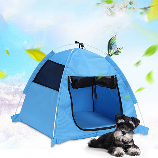 Foldable anti-mosquito kennel for pet dogs